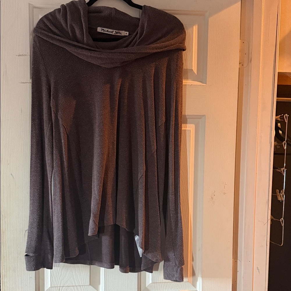 Michael Stars plum colored  Cowl Neck Sweater